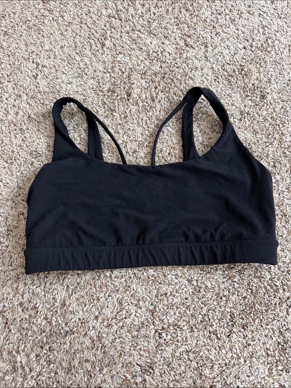Black Strappy Sports Bra